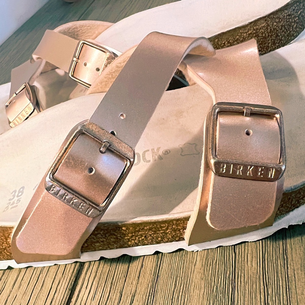 Birkenstock Rose Gold Yao Balance Women's Sandals, Size 38, Narrow. - Picture 6 of 16